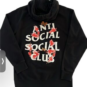 Anti Social Social Club Black Floral Butterfly 🦋 Hoodie